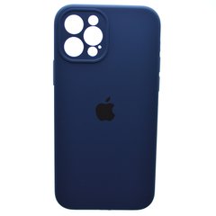 Чехол накладка Silicon Case Full Сamera для iPhone 12 Pro Deep Navy