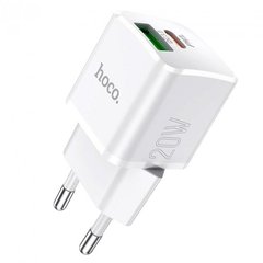 Зарядное устройство Hoco N20 Prestige Dual USB (PD20W+QC3.0) White