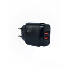 Зарядний пристрійVeron VR-C12C 2USB + кабель Type-C 2.4A Black