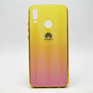 Чехол градиент хамелеон Silicon Crystal for Huawei P Smart 2019 / Honor 10 Lite Yellow-Pink