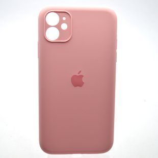 Силиконовый чехол накладка Silicon Case Full Camera для iPhone 11 Rose Pink