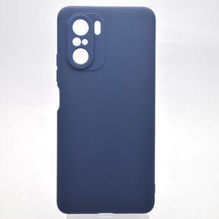 Чехол накладка SMTT для Xiaomi Poco F3/Mi 11i Dark Blue/Синий