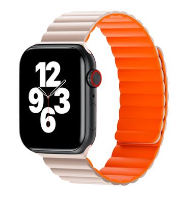 Ремінець Wiwu Wi-WB001 для Apple Watch 42mm/44mm/45mm/49mm Sterlight Orange (Білий з оранжевим)