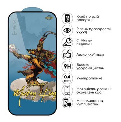 Захисне скло Monkey King 5S Premium ANTI EDGE BROKEN Apple iPhone 16e