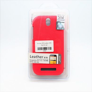 Чехол накладка ультратонкая JZZS Leather for HTC Desire SV T326E Red