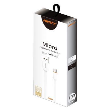 Кабель ANSTY Z-029-A Micro USB 2.4A 1M Белый