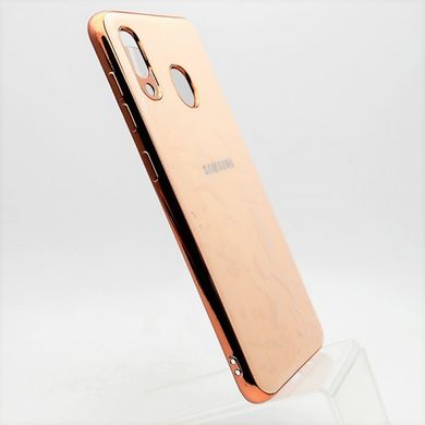 Чохол глянцевий з логотипом Glossy Silicon Case для Samsung A205/A305 Galaxy A20/A30 Pink
