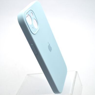 Силиконовый чехол накладка Silicon Case Full Camera для iPhone 15 Plus New Sky Blue