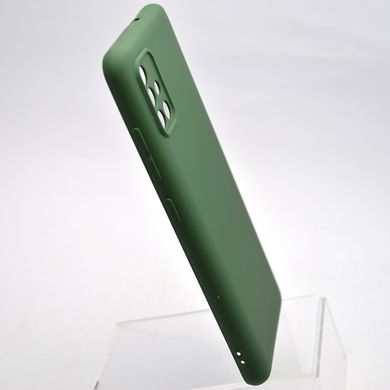 Чохол накладка Silicone case Full Camera Lakshmi для Samsung A51 Galaxy A515 Dark Green/Темно-зелений