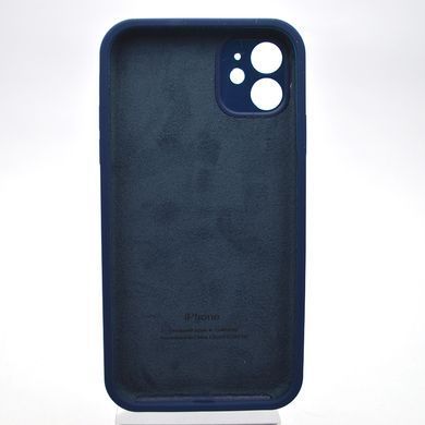 Чохол силіконовий з квадратними бортами Silicone case Full Square для iPhone 11 Midnight Blue Темно-синій
