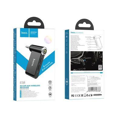 AUX адаптер Bluetooth Hoco E58 Black (Чорний)