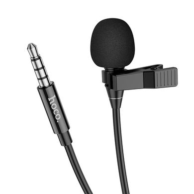 Мікрофон петличка Hoco L14 3,5mm Black, Чорний, Оригінал
