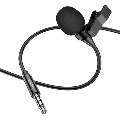 Микрофон петличка Hoco L14 3,5mm Black, Черный, Оригинал