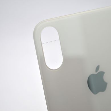 Задняя крышка iPhone XS Max Silver (с большим отверстием под камеру)