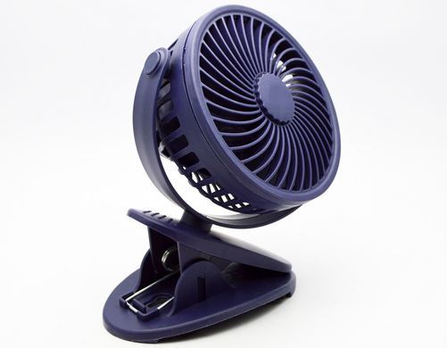 Портативний настільний вентилятор з прищепкою Clip Light Fan Model 138 2000 mAh Blue (Синій)