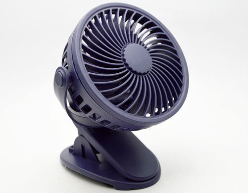 Портативний настільний вентилятор з прищепкою Clip Light Fan Model 138 2000 mAh Blue (Синій)