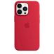 Чехол накладка Silicon Case Full Cover with MagSafe Splash Screen для iPhone 13 Pro Max Red