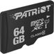 Карта памяти Patriot MicroSDXC 64GB UHS-I (Class 10) LX Series