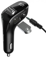 FM-модулятор Baseus Streamer F40 AUX Wireless MP3 + зарядний пристрій Black (ccf40-01)