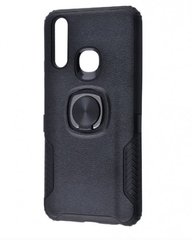 Чехол с креплением под магнитный держатель Leather Design case with ring (PC+TPU) Vivo V15 Pro Black