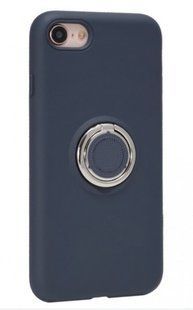 Чохол з кріпленням під магнітний тримач Ring Silicon Case для iPhone X/XS 5.8'' Blue
