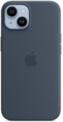 Чохол накладка для iPhone 14 (6.1) Silicone Case with MagSafe Storm Blue