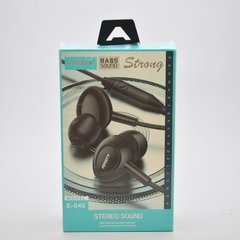 Навушники провідні з мікрофоном ANSTY E-045 3.5mm Black