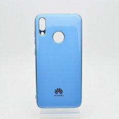 Чехол глянцевый с логотипом Glossy Silicon Case для Huawei Y7 2019 / Y7 Prime 2019 Blue
