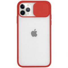 Чехол накладка TPU Camshield Matte с крышкой на камеру для iPhone 12/iPhone 12 Pro 6.1'' Red