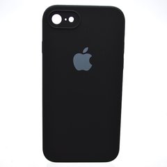Чехол с квадратными бортами Silicone case Full Square для iPhone 7/iPhone 8/iPhone SE 2020/2022 Black