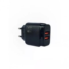 Сетевое зарядное устройство Veron VR-C12C 2USB + кабель Micro USB 2.4A Black