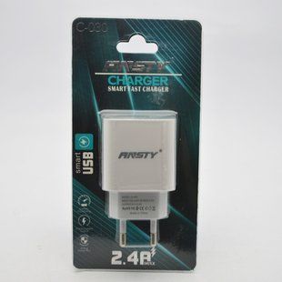 Мережевий зарядний пристрій ANSTY C-030 2.4A 1 USB White