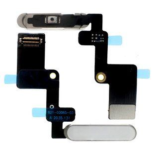 Шлейф Apple iPad Air 6 13" 2024 (A2899/A2900/A2898) с кнопкой вкл и сканером отпечатков White