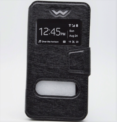 Чохол універсальний для телефону CMA Book Cover Soft Touch Two Windows Slider 5.3-5.6" дюймів Black #5