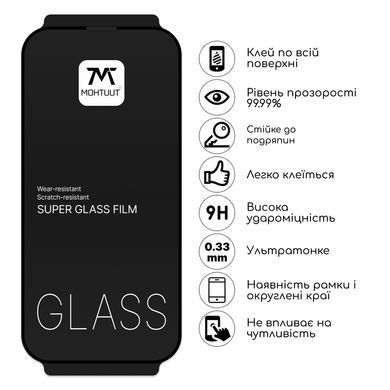 Захисне скло Mohtuut Super Glass HD для Apple iPhone 16 Pro Max