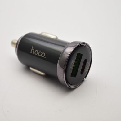 Автомобільна зарядка HOCO Z44 Leading (Type-C PD20W/USB QC3.0) Black
