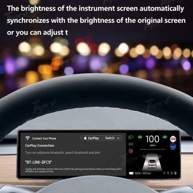Додатковий екран Tlyard T13 Pro для TESLA Model 3 Highland з підтримкою Car Play та Android Auto