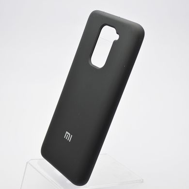 Чехол накладка Silicon Case Full Cover для Xiaomi Redmi Note 9 Black/Черный