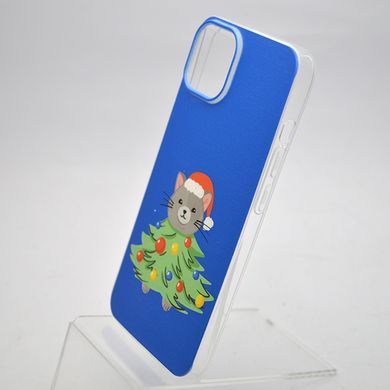 Чехол с новогодним принтом TPU Print Its для iPhone 14 New Year's Cat