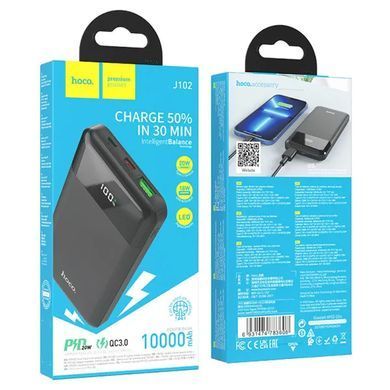 Зовнішній акумулятор PowerBank Hoco J102 10000mAh PD20W+QC3.0 Black