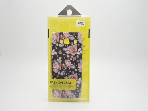 Чехол с цветами Fashion Flowers Case Xiaomi Redmi 2 Black-Pink