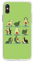 Чехол с принтом (Авокадо) TPU Avocado для iPhone Xs Max 6.5" Green