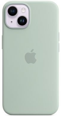 Чехол накладка для iPhone 14 (6.1) Silicone Case with MagSafe Succulent