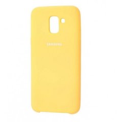 Чехол матовый Silicon Case Full Protective для Samsung J600 Galaxy J6 2018 Yellow