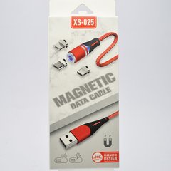 Магнитный кабель Magnetic XS-025 Lightning Black