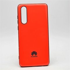 Чехол глянцевый с логотипом Glossy Silicon Case для Huawei P30 Orange