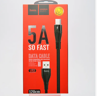 Кабель HOCO U53 Orbit Flash Type-C Черный