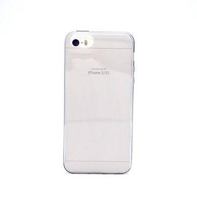 Чехол силикон QU special design для iPhone 5/5S/5SE Gray