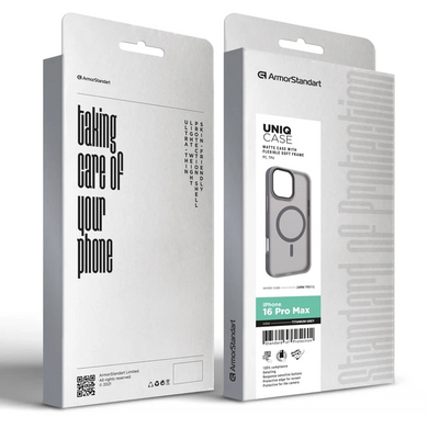 Чехол накладка ArmorStandart Uniq MagCase для Apple iPhone 16 Pro Max Titanium Grey