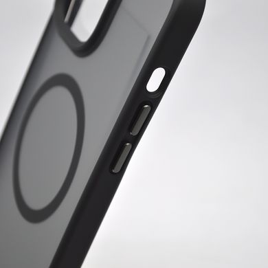 Чехол накладка Metal Buttons с MagSafe для iPhone 13 Pro Max Black/Черный